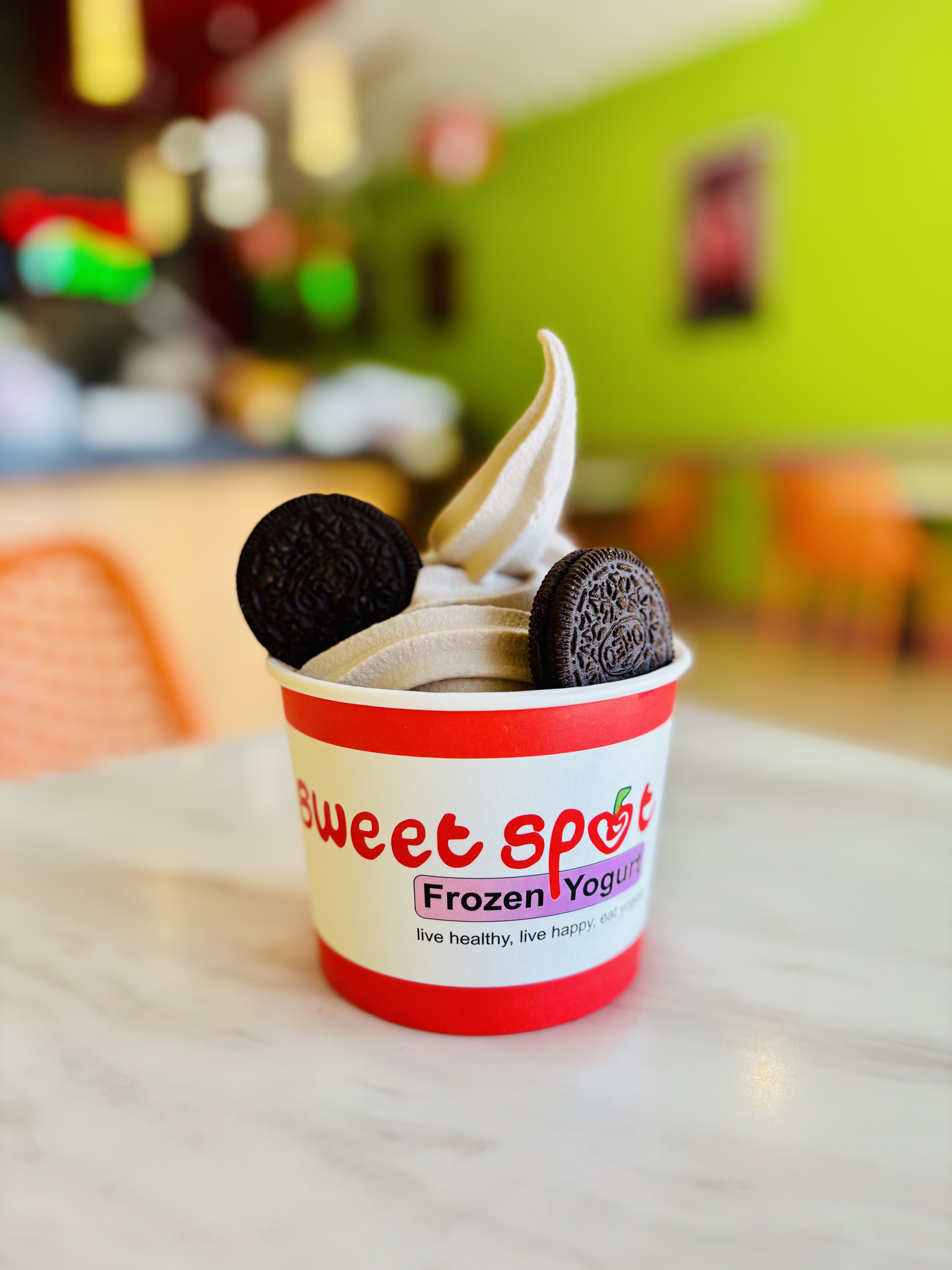 Sweet Spot frozen yogurt cup